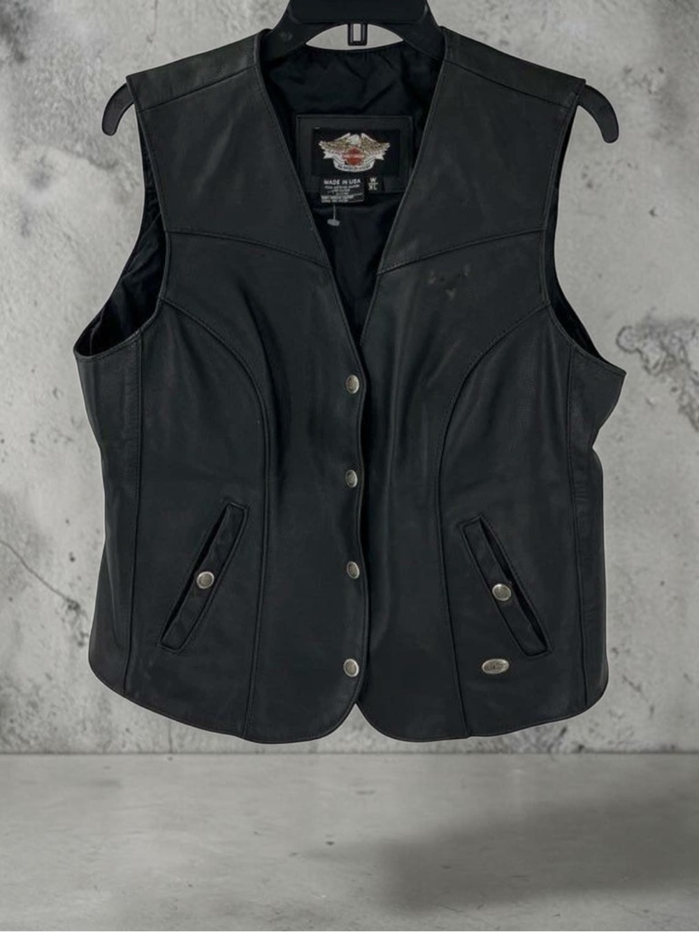 Harley-Davidson Women’s XL Genuine Leather Vest Made in USA